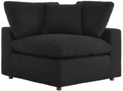 Commix Down Filled Overstuffed Boucle Fabric Corner Chair