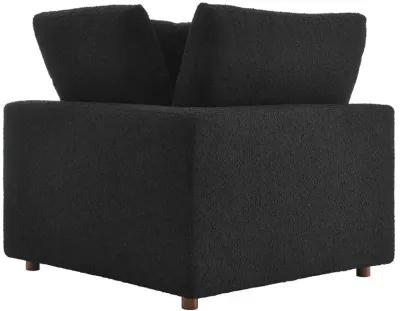 Commix Down Filled Overstuffed Boucle Fabric Corner Chair