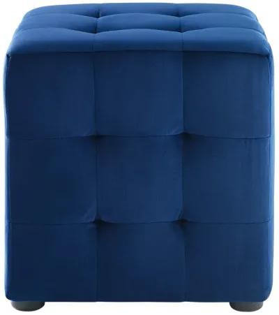 Contour Tufted Cube Performance Velvet Ottoman