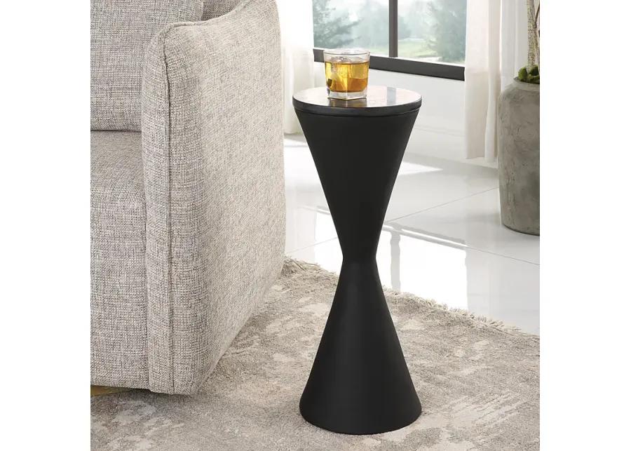 Time's Up Hourglass Shaped Drink Table