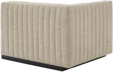 Conjure Channel Tufted Upholstered Fabric Loveseat