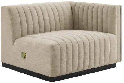 Conjure Channel Tufted Upholstered Fabric Loveseat