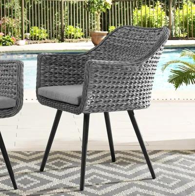 Endeavor Outdoor Patio Wicker Rattan Dining Armchair