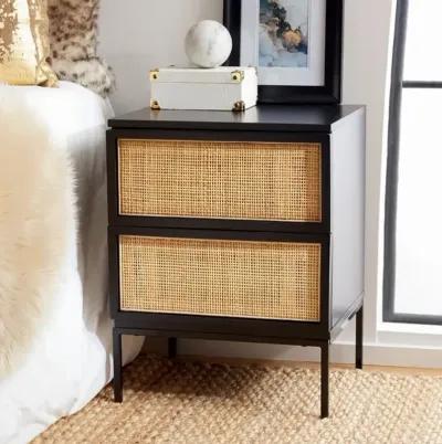 ZADIE 2 DRAWER RATTAN NIGHTSTAND