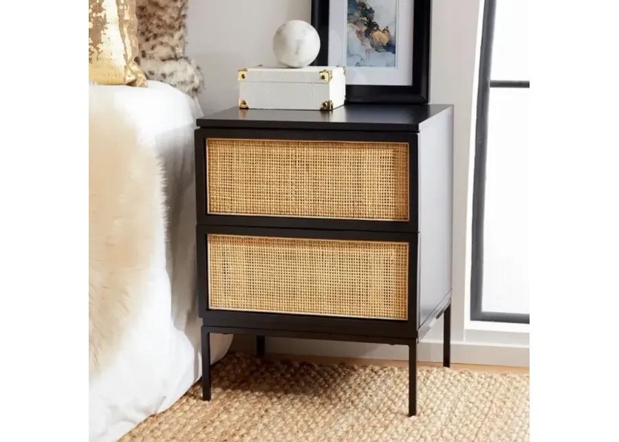 ZADIE 2 DRAWER RATTAN NIGHTSTAND