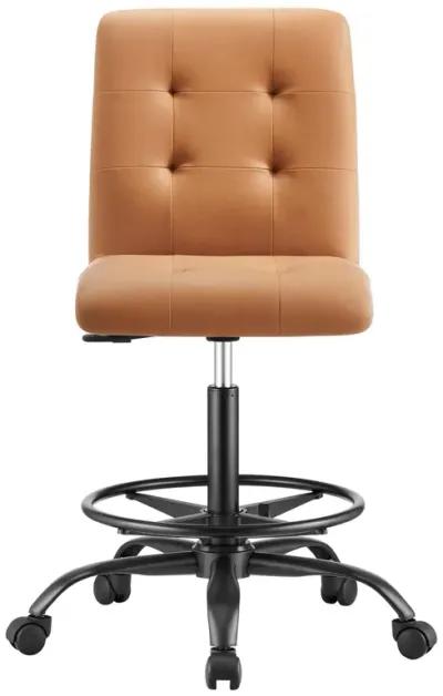 Prim Armless Vegan Leather Drafting Chair