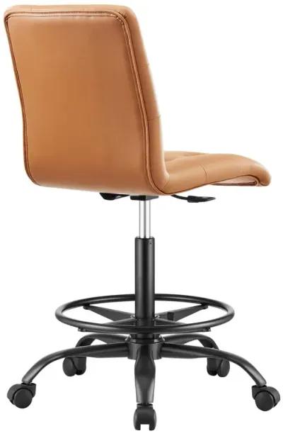 Prim Armless Vegan Leather Drafting Chair