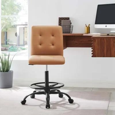 Prim Armless Vegan Leather Drafting Chair