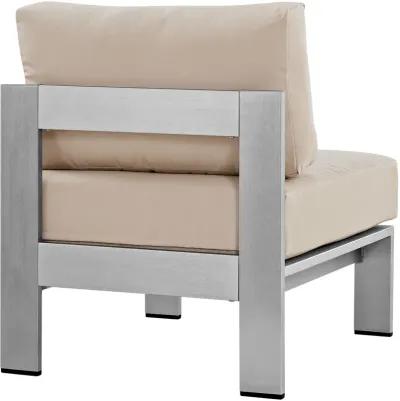 Shore Armless Outdoor Patio Aluminum Chair