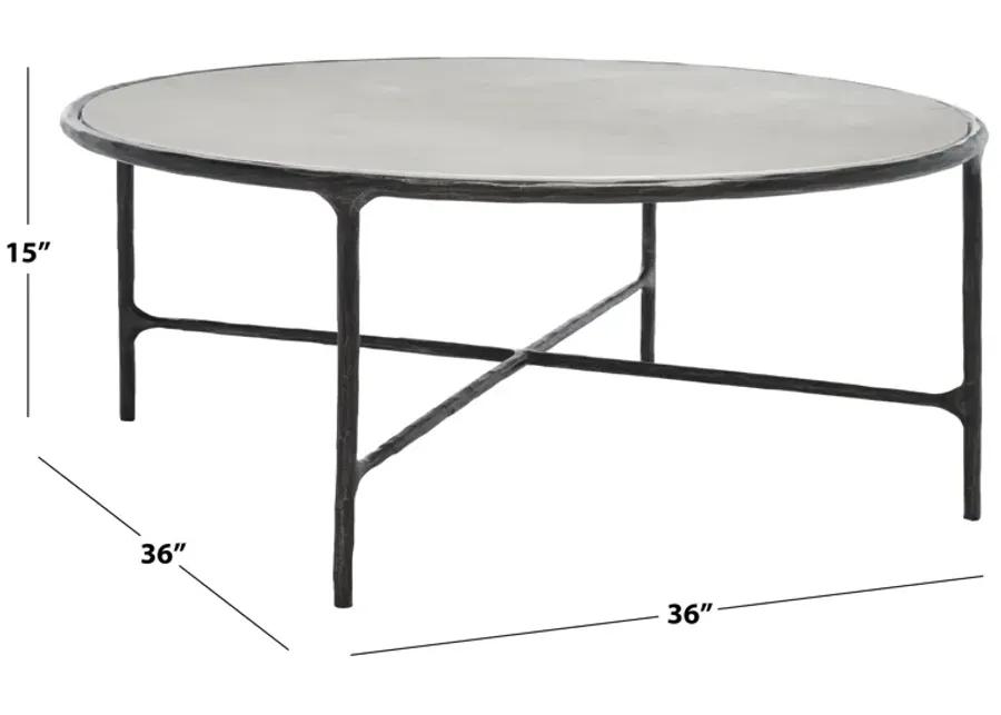 Jessa Round Metal Coffee Table