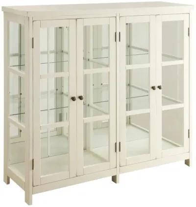 Sable 4-door Display Accent Cabinet White