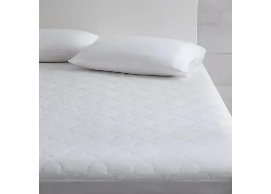 Sleep Philosophy All Natural White Cotton Percale Quilted Mattress Pad