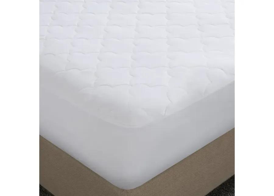 Sleep Philosophy All Natural White Cotton Percale Quilted Mattress Pad