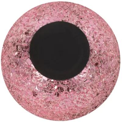 Glass, 4" 11 Oz Crackled Scented Candle, Pink