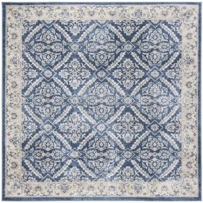 Brentwood 863 Navy / Creme 6'-7" X 6'-7" Square Square Powerloomed Rug