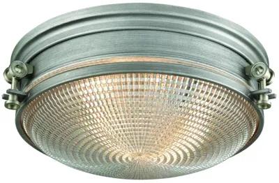 Sylvester 14" Wide 2-Light Flush Mount - Weathered Zinc