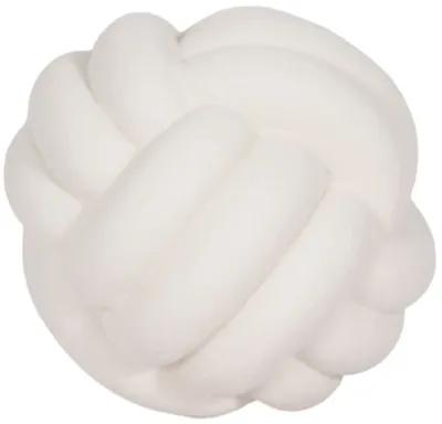 5" Knot Orb Rough Texture, White