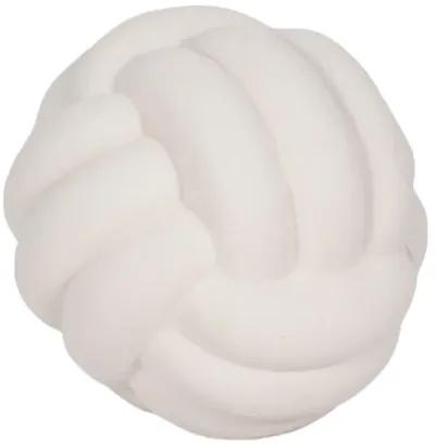 5" Knot Orb Rough Texture, White