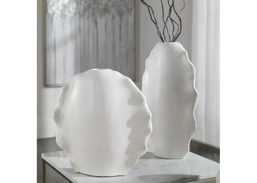 Ruffled Feathers Modern Vases - Set of 2