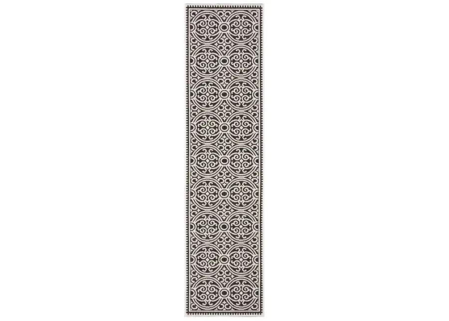 LINDEN 134 Collection LND134A-28 Light Grey / Charcoal 2'-2" X 8'