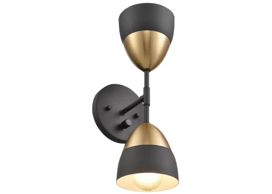 Milla 14'' High 2-Light Sconce - Charcoal Black