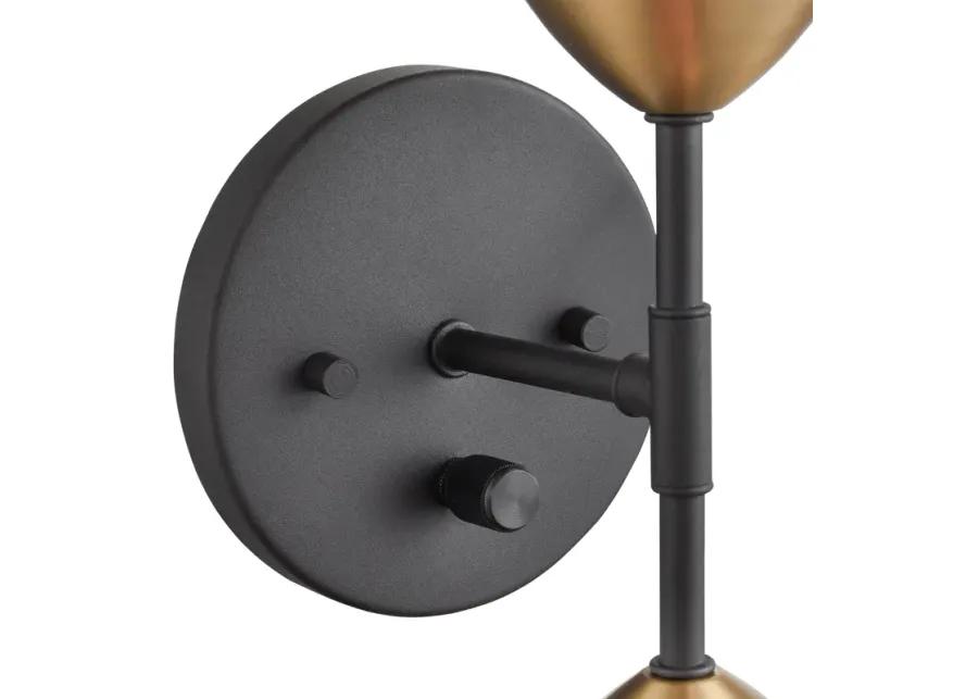 Milla 14'' High 2-Light Sconce - Charcoal Black