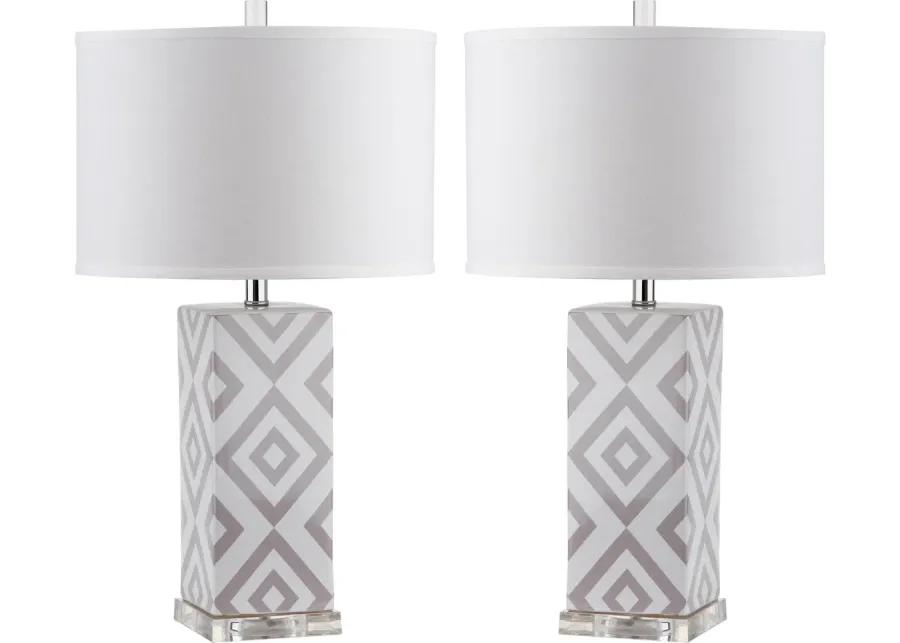 Diamonds 27-Inch H Table Lamp - Set of 2