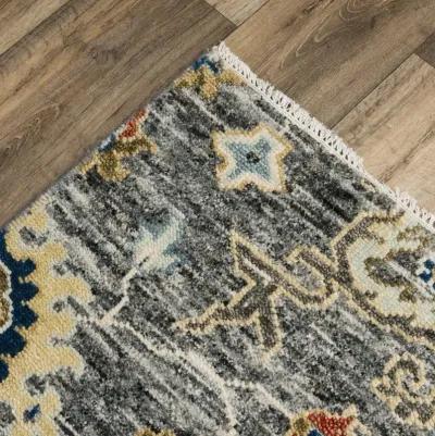 Belmont Gray/Multi  Hand Spun Wool 8' x 10' Rectangle Rug