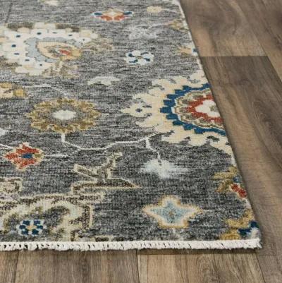 Belmont Gray/Multi  Hand Spun Wool 8' x 10' Rectangle Rug