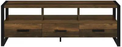 James 3-drawer Composite Wood 60" TV Stand Dark Pine