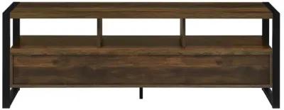 James 3-drawer Composite Wood 60" TV Stand Dark Pine