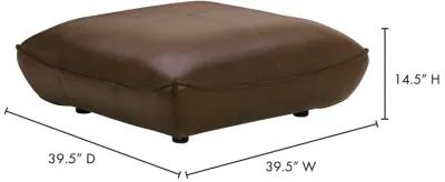 ZEPPELIN LEATHER OTTOMAN