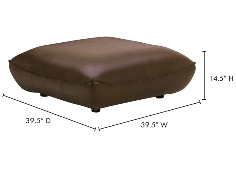 ZEPPELIN LEATHER OTTOMAN