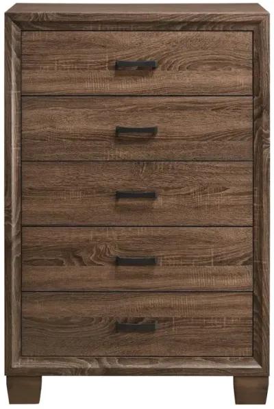 Brandon 5-drawer Chest Medium Warm Brown