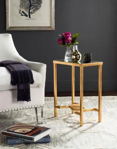 MITA MIRROR TOP GOLD LEAF END TABLE