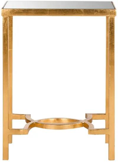 MITA MIRROR TOP GOLD LEAF END TABLE