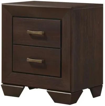 Kauffman 2-drawer Nightstand Dark Cocoa