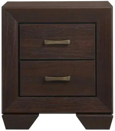 Kauffman 2-drawer Nightstand Dark Cocoa