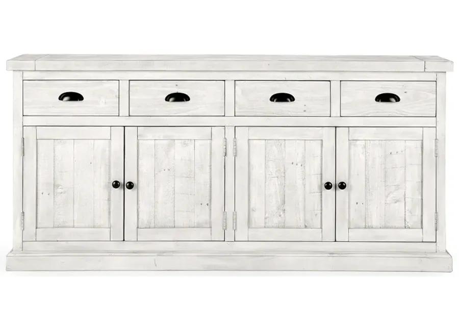 Quincy 4 Dwr 4 Dr Sideboard Nordic Ivory by Kosas Home