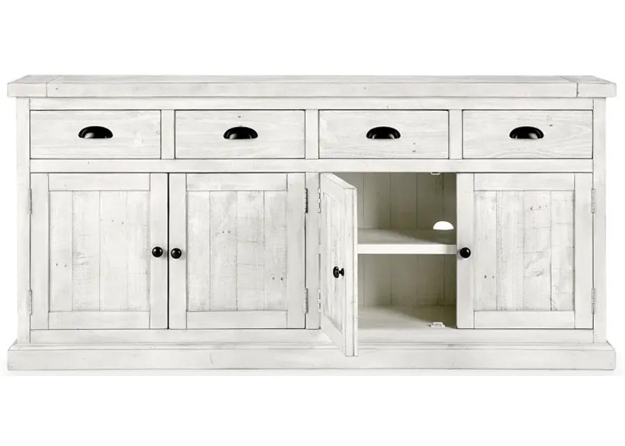 Quincy 4 Dwr 4 Dr Sideboard Nordic Ivory by Kosas Home