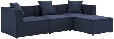 Saybrook Outdoor Patio Upholstered 4-Piece Sectional Sofa