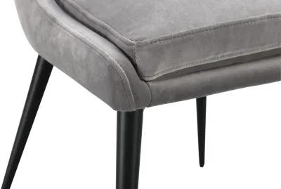 Winston Upholstered Metal Leg Dining Chair in Goose and Black