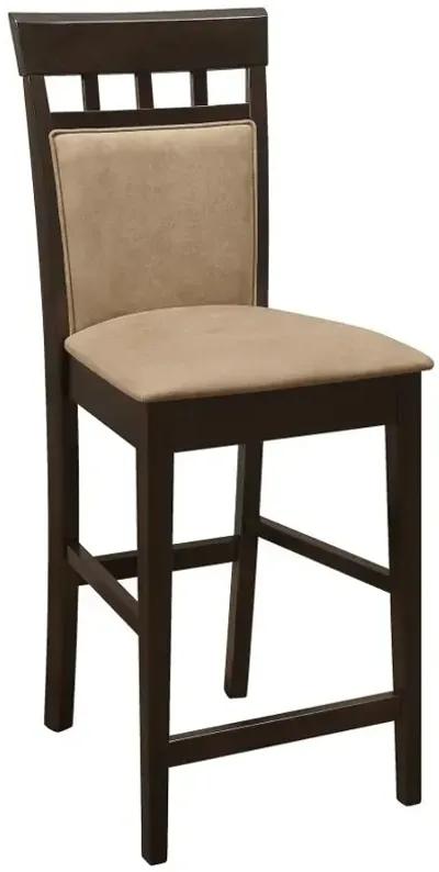 Gabriel Upholstered Counter Height Stools Cappuccino and Beige (Set of 2)