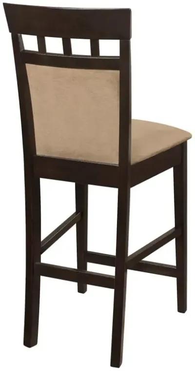 Gabriel Upholstered Counter Height Stools Cappuccino and Beige (Set of 2)