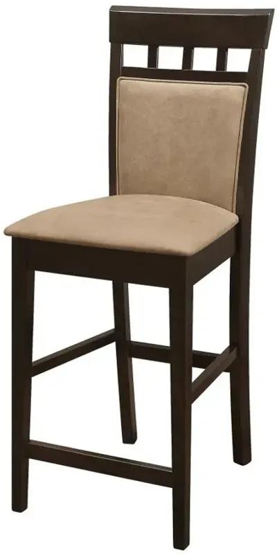 Gabriel Upholstered Counter Height Stools Cappuccino and Beige (Set of 2)