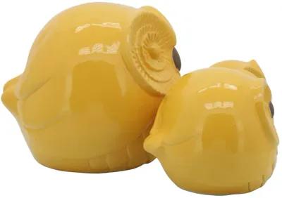 Cer S/3 Owls 7.5", Yellow