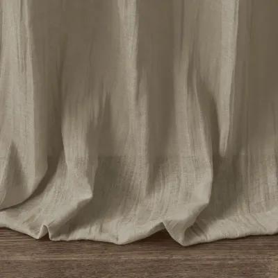 Madison Park Harper Taupe Solid Crushed Curtain Panel Pair