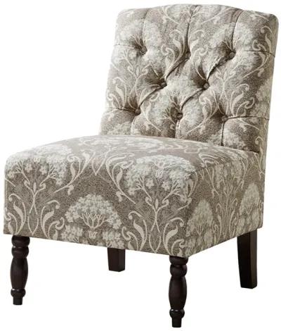 Madison Park Lola Taupe Tufted Armless Chair