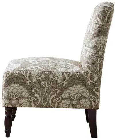 Madison Park Lola Taupe Tufted Armless Chair