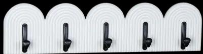 24" 5-arch Wall Hooks, White